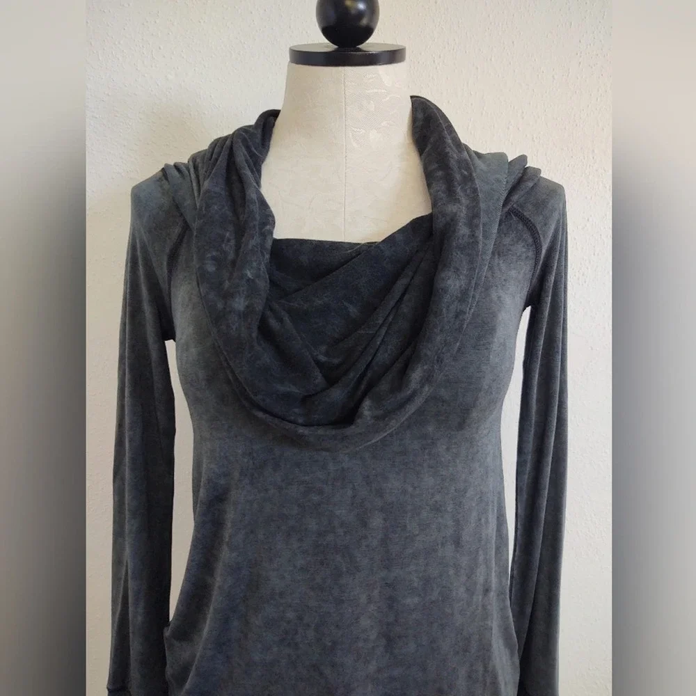Free People We The Free Cosmo Cowl Neck Top Long Sleeve Gray Size XS - Picture 6 of 11